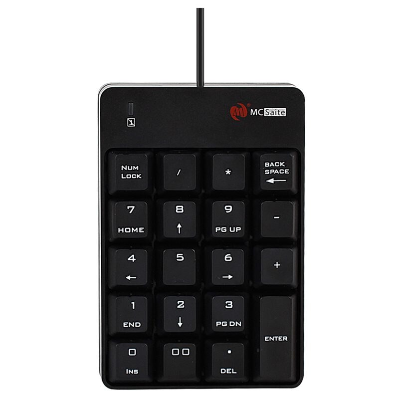 Wired Numeric Keypad 19-Key Mini-Laptop Notebook Business Home Banking Accounting Keyboard
