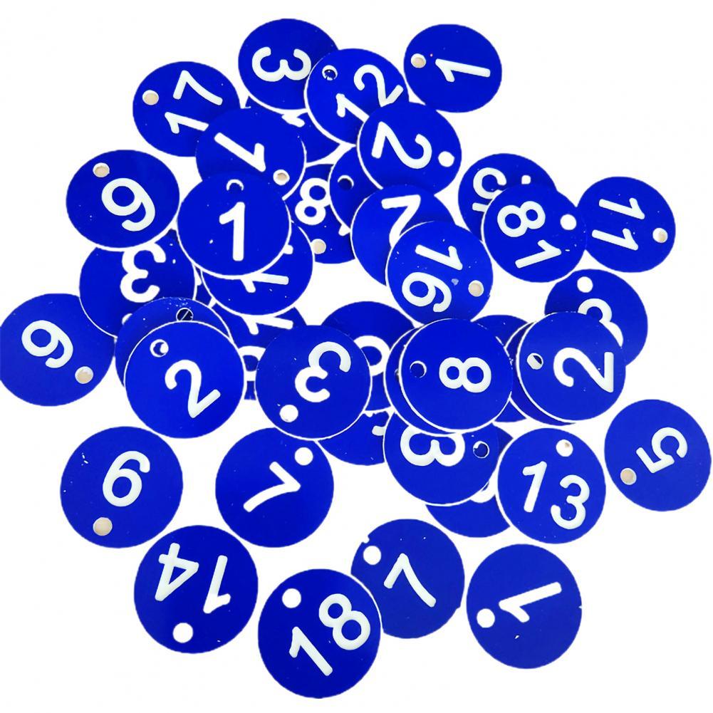 Etiqueta de colmena impermeable, etiqueta de identificación, 1-100 etiquetas numeradas, suministros de apicultura, identificación de Pubs, de señal de mesa, 100 piezas: Dark Blue