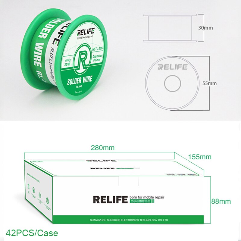 Original Mechanic Rosin Core Solder Wire 0.3mm 0.4mm 0.5mm 0.6mm 40g Low Melting Point Soldering Tin BGA Welding Tools