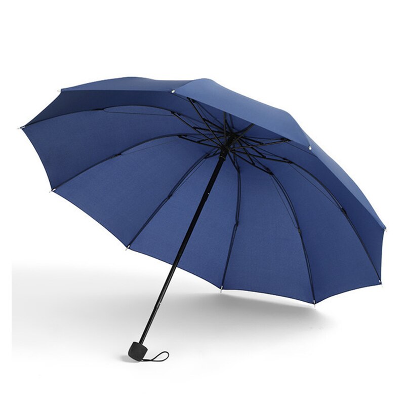 Neue Xiaomi Auto Aufklappen Licht-emittierende LED Umge Regenschirm Zehn-knochen Drei-klapp Automatische Geschäft Regenschirm mit Licht.: Handbuch-Blau