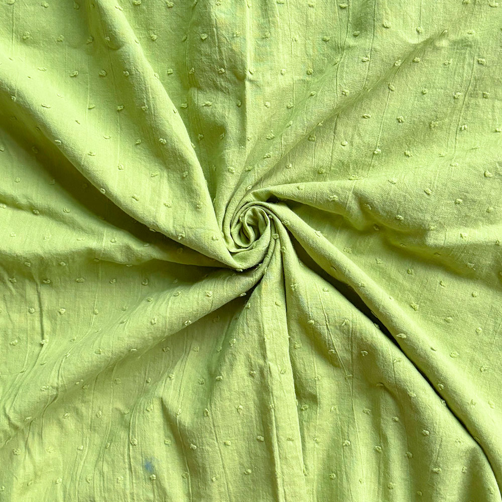 Zomer Dunne Jacquard Gestippeld 100% Katoen Effen Kleur Stoffen Voor Naaien Vrouw Shirt Jurken Laken Kussen Baby Nachtkleding Hoed: green