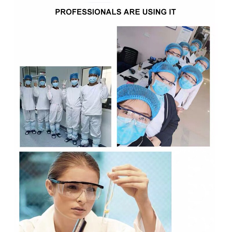 Safety Anti-Virus Goggles For Eyes Protection Windproof Dustproof Resistant Transparent Glasses Protective Safety Eyes