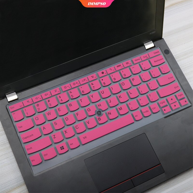 Silicone Laptop Notebook Keyboard Cover Sticker for Lenovo ThinkPad X390 X250 X260 X270 X280 12.5 inch Notebook Protector: Red
