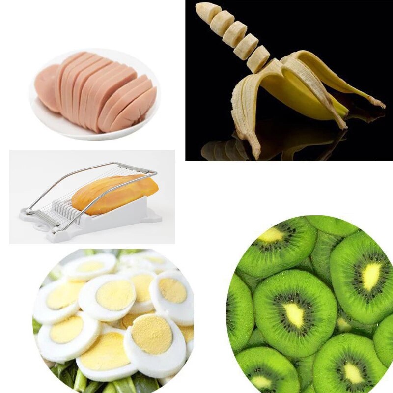 Kitchen Tools Multifunction Kitchen Slicer Egg Ham Sausage Banana Fruit And Vegetable Stainless Steel Wire Cutting Tool