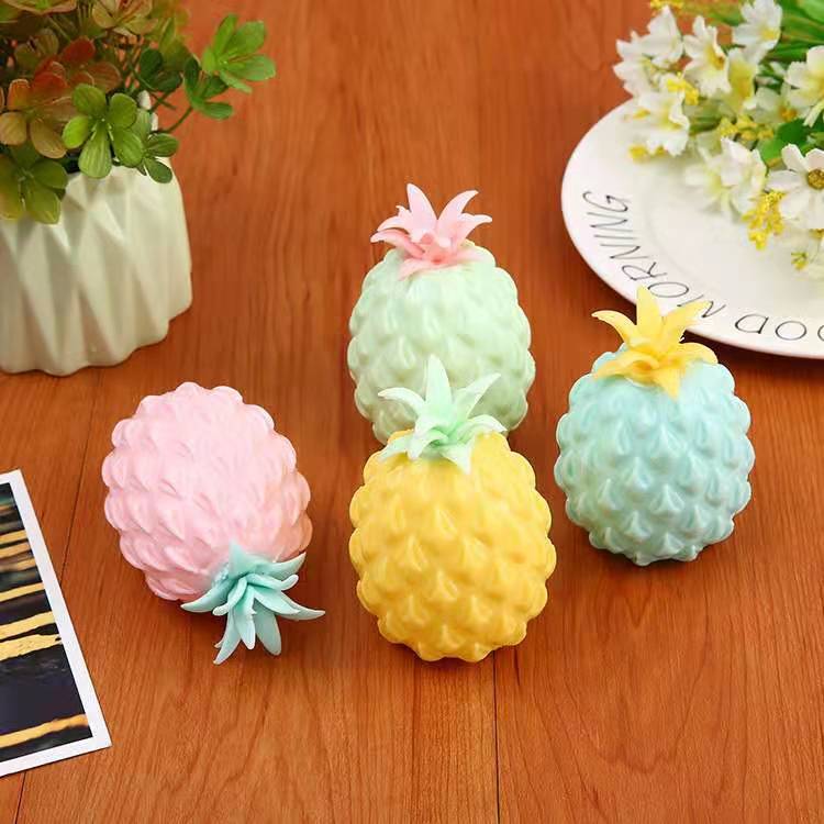 Anti Stress Fun Soft Pineapple Ball Stress Reliever ToyChildren Adult Fidget Squishy Antistress Creativity Sensory Toy: Small rondom 1pc