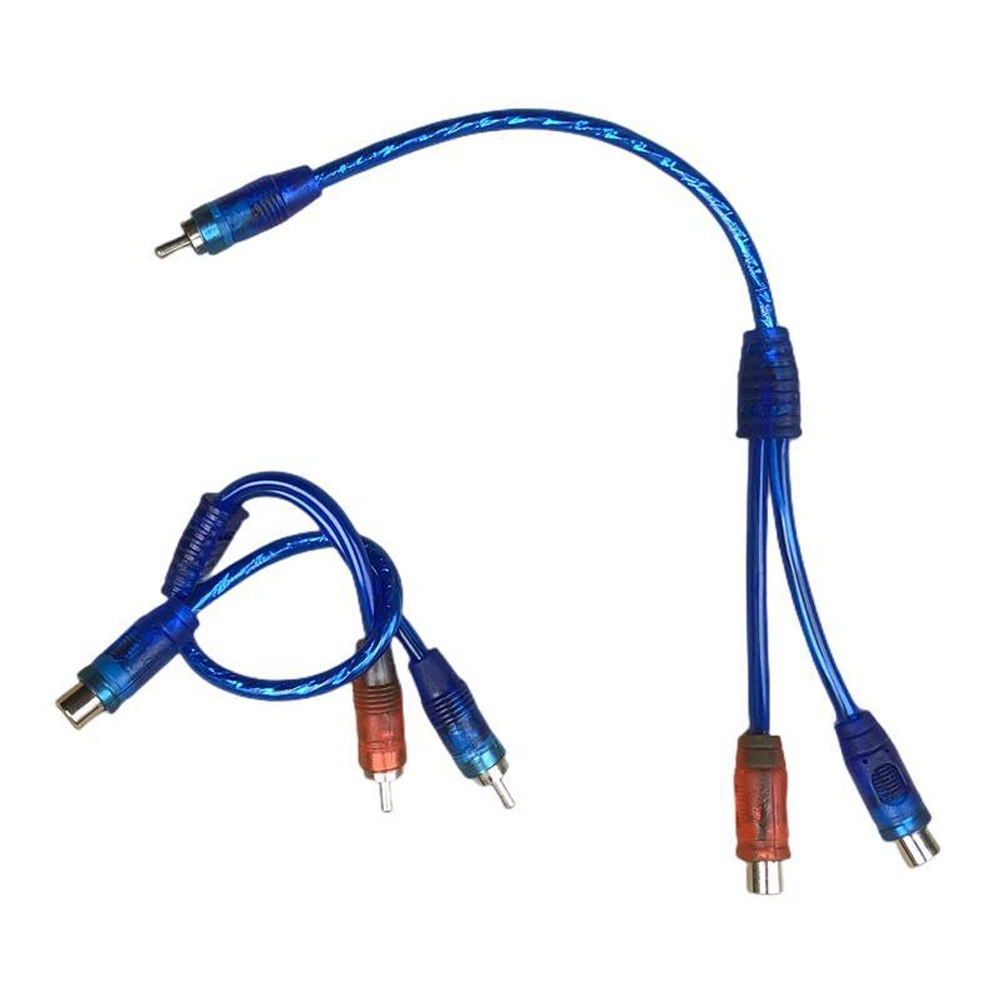 Cable de Audio RCA para coche, adaptador divisor "Y", 1 hembra a 2 cables macho para ordenador doméstico, accesorios electrónicos automotrices