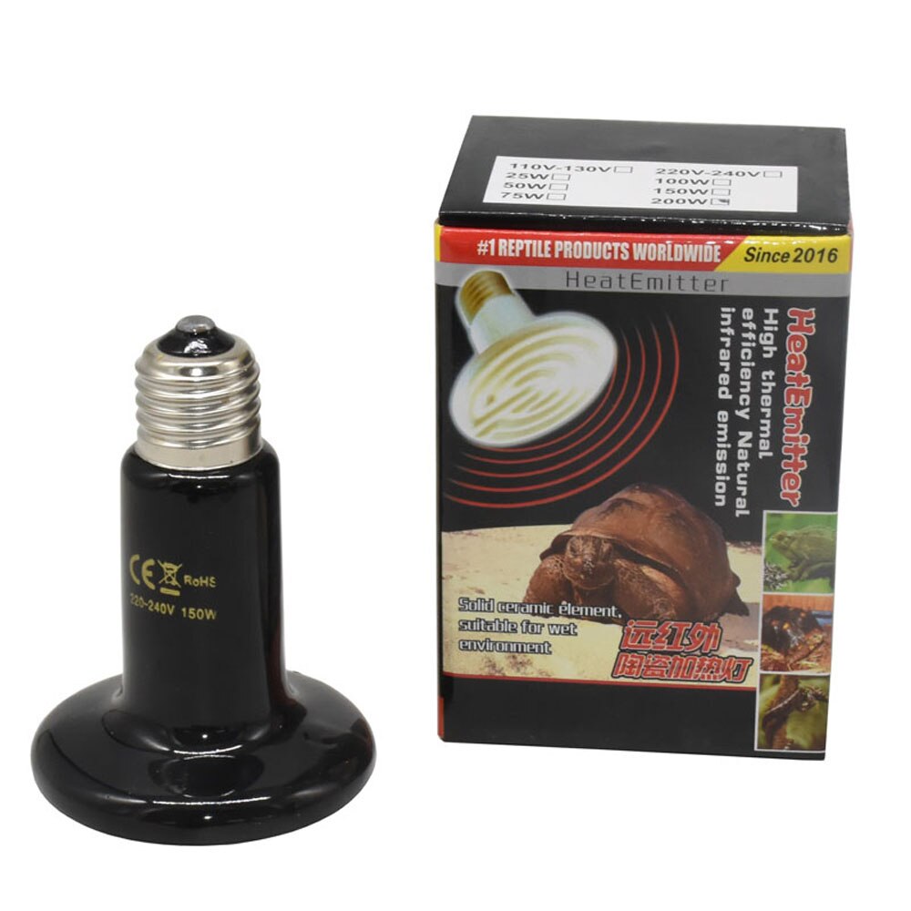 9 Pcs Ceramic 220V heating lamp Chick Tortoises Lizard Spider Pet heat lamp Hedgehog Reptile heater 25W-200W