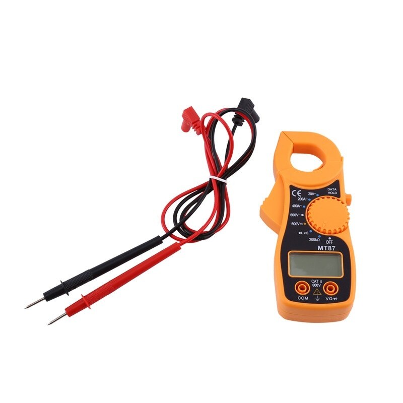 LCD Digital Ohmmeter Meter Voltmeter Multimeter Tester Ammeter Volt DC Wish Clamp AC MT-87 universal voltage and current meter