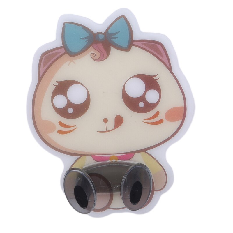 Cute Cartoon Animal Socket Power Cord Plug Storage Rack Wall Mounted Adhesive Hook Multifunction Home Products Shelf Holder: Cat