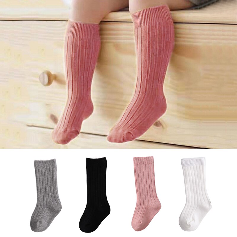 Baby Sokken Katoen Effen Kleur Baby Meisje Sokken Winter Lente Baby Peuter Knie Hoge Baby Boy Sokken Sokken Calcetines