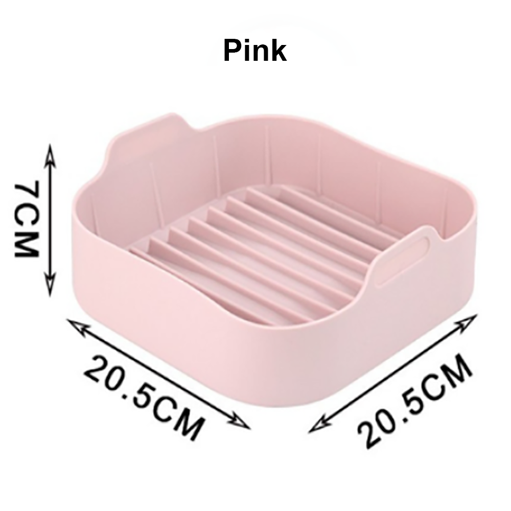 Air Fryer Silicone Grill Pan Reusable Silicone Pot Baking Basket Pizza Plate Grill Pot Kitchen Cake Cooking Baking Tools: F