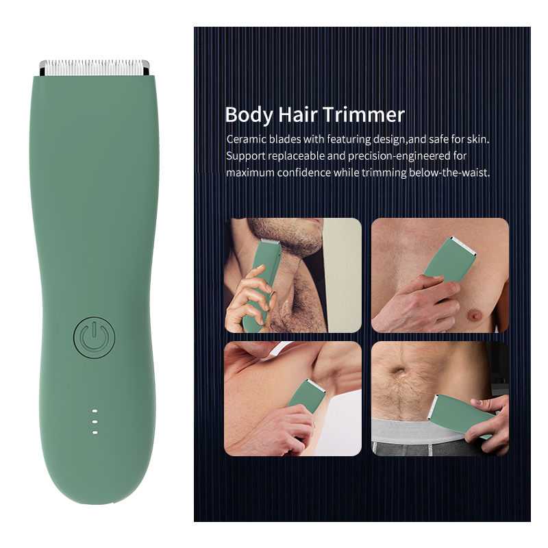 Körper Haar Trimmer Rasierer für Männer Ball Trimmer für Leistengegend Scham Austauschbare Keramik Klinge Friseur Elektrischen Rasierer Wasserdicht Clippe