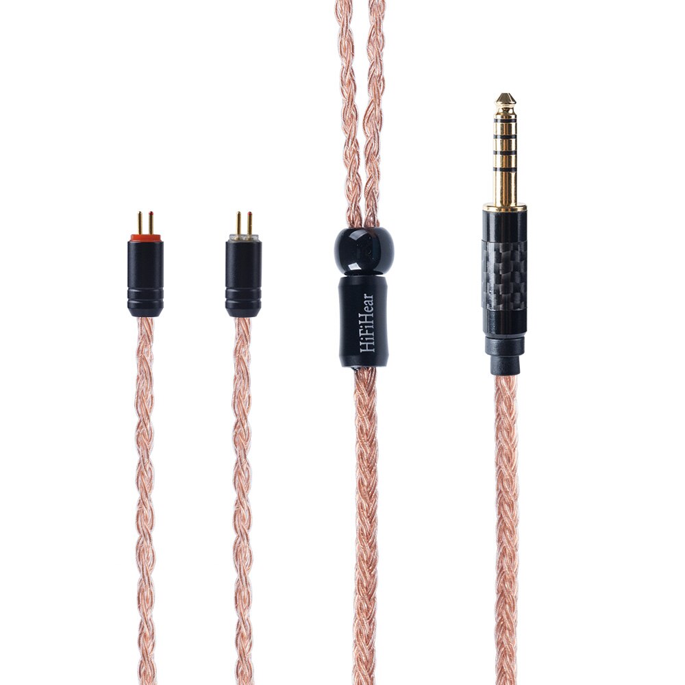 Cable de cobre y cristal HiFiHear de 16 núcleos de importación individual 2,5/3,5/4,4mm con conector MMCX/2pin para ZS10 AS10 AS16 C16 C10 V90