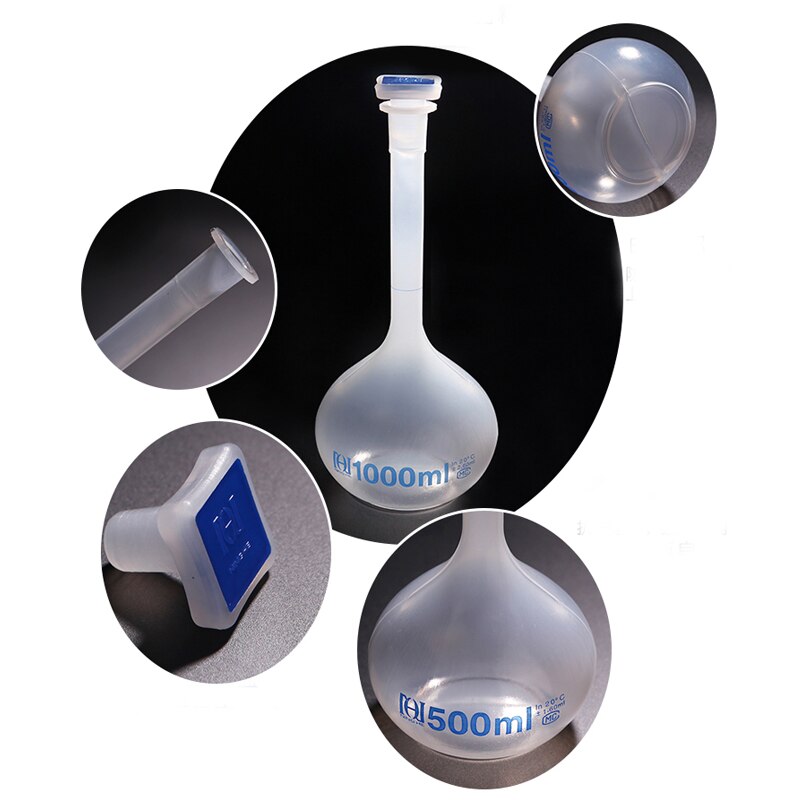 2 pieces/pack Plastic Volumetric Flask Shiking Measuring flask Laboratory Equipment