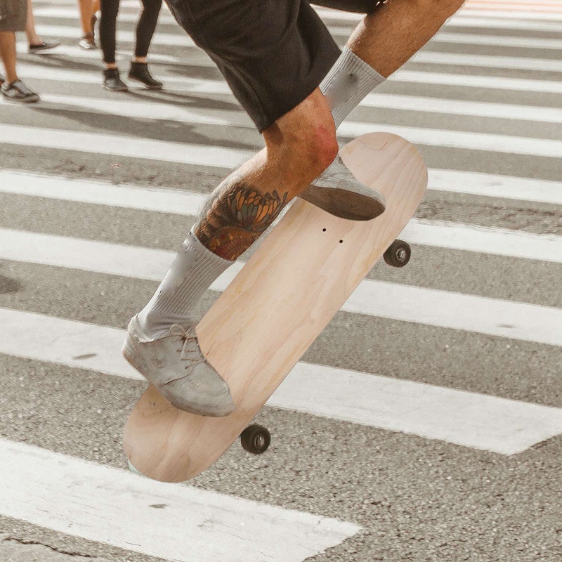 8Inch 8-Layer Maple Blanco Dubbele Concave Skateboards Natuurlijke Skate Deck Board Skateboards Dek Hout Maple