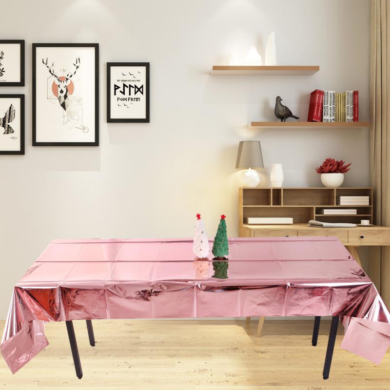 ! Haustier Helle Oberfläche Einweg Tischdecke Weihnachten Halloween Party Party Dekoration Aluminium Folie Wasserdicht Tischdecke