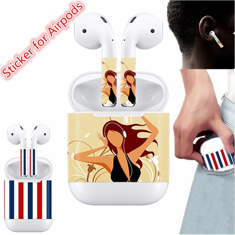 Mode Vinyl Stickers voor AirPods Skin Siliconen Case voor AirPods Skin Decal Beschermende Cover Wraps: 0265