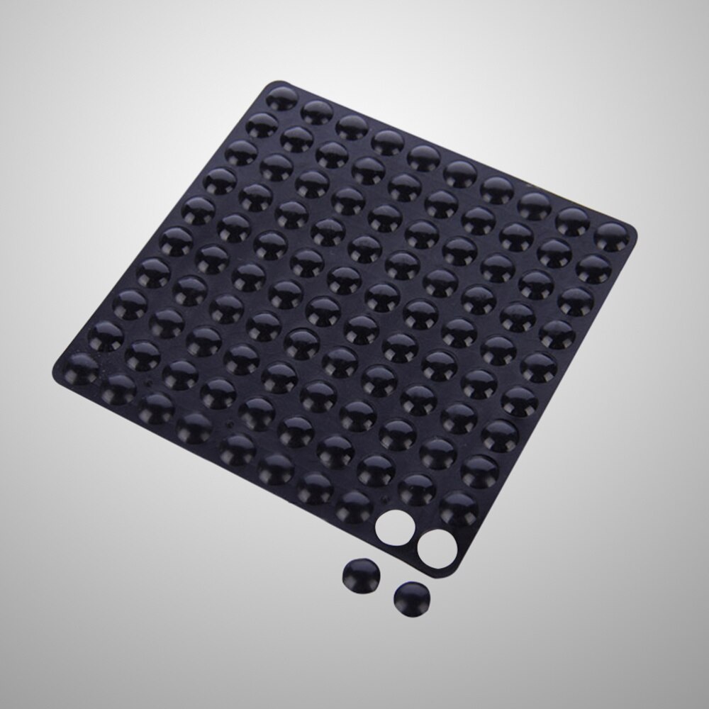 100pcs Black Noise-dampening Anti Collision Stickers Rubber Bumper Pads for Door Handle