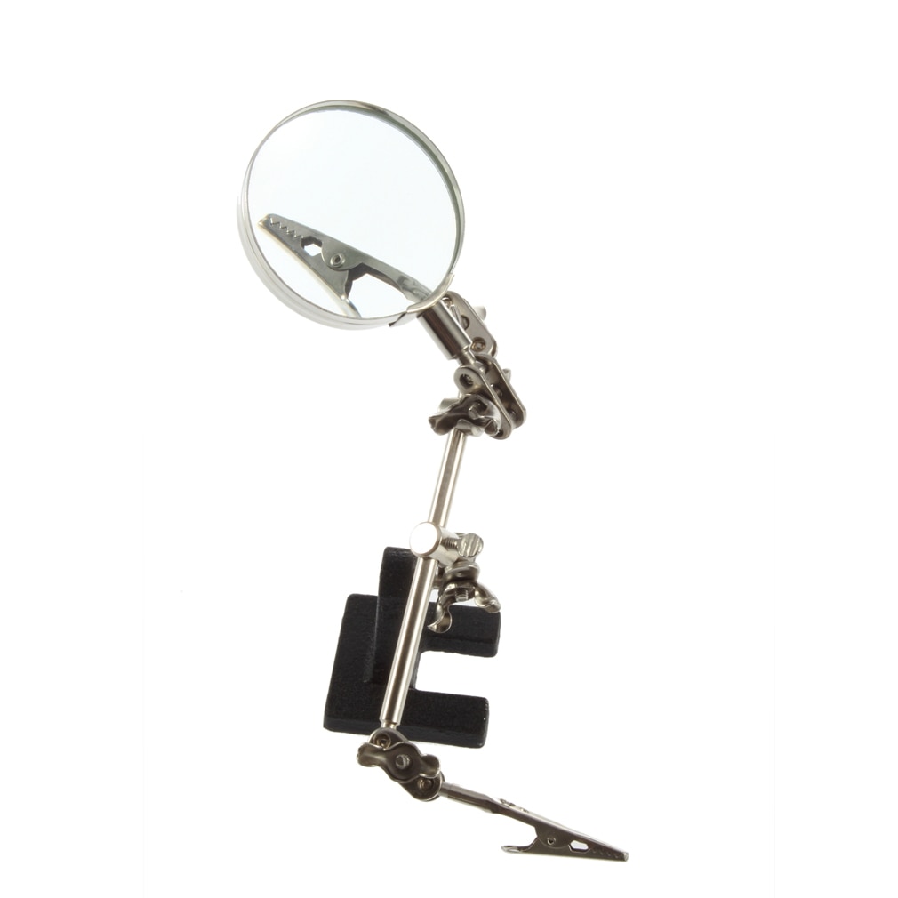 1 pc dritte Hand Lötkolben Ständer Portion Klemme Schraubstock Clip Werkzeug Glas Juwelier Lupe Lupe