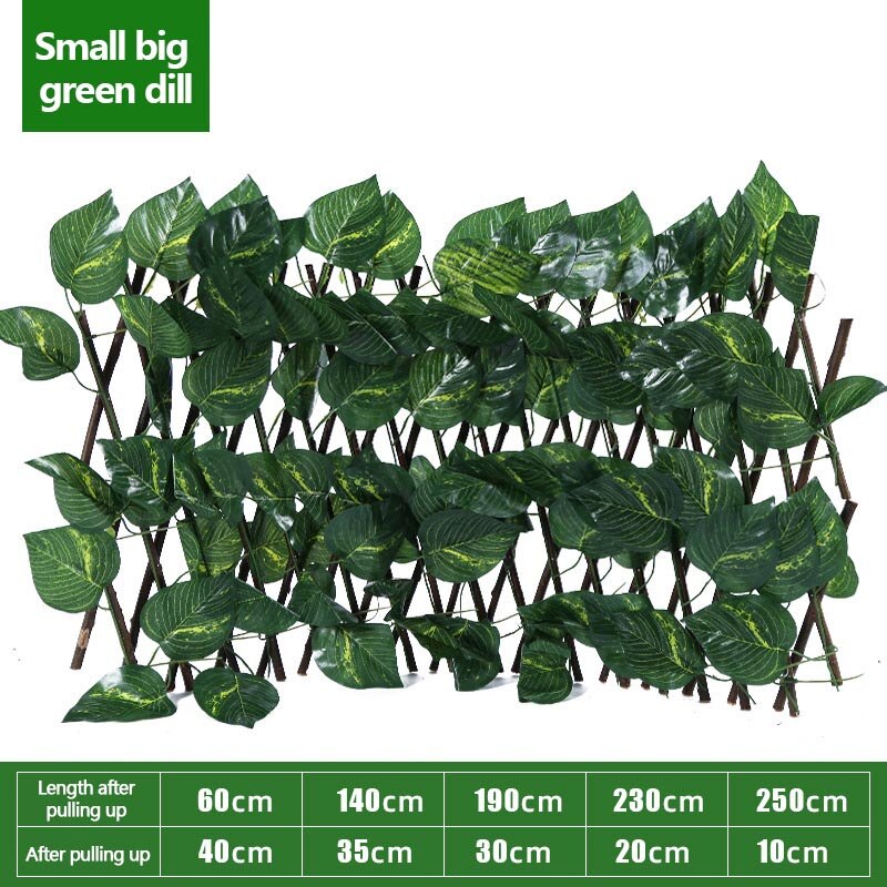 Retractable Artificial Garden Fence Expandable Faux Ivy Privacy Fence Wood Vines Climbing Frame Gardening Plant Home Decorations: Type B