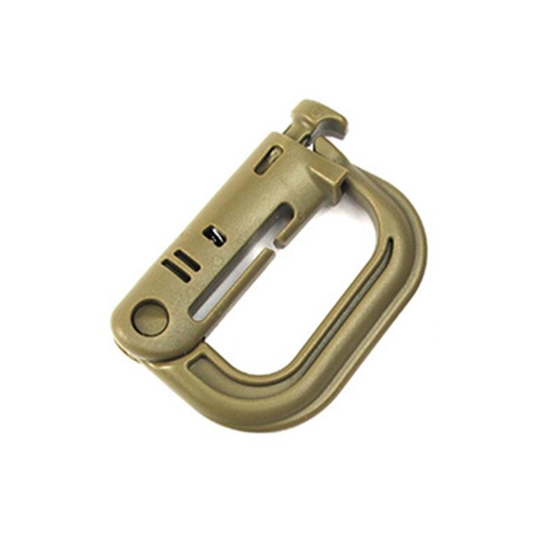 4pcs Climbing Carabiner D-shape Buckle Locking Ring Plastic Clip Snap Buckle Carabiner Keychain ITW Fastener Hiking Bag Buckle: 1pc mud