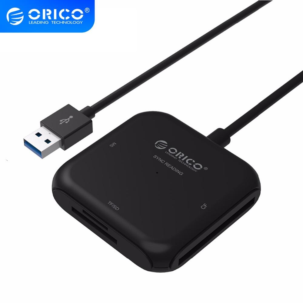 ORICO OTG Smart Card Reader 4 in 1 USB 3.0 Flash Multi Memory Card Reader for TF/SD/MS/CF 4 Card Read & Write Transfer data