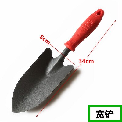 Thickening Grow home small shovel planting flower tools children dig wild vegetables catching sea shovel gardening tools.: Black