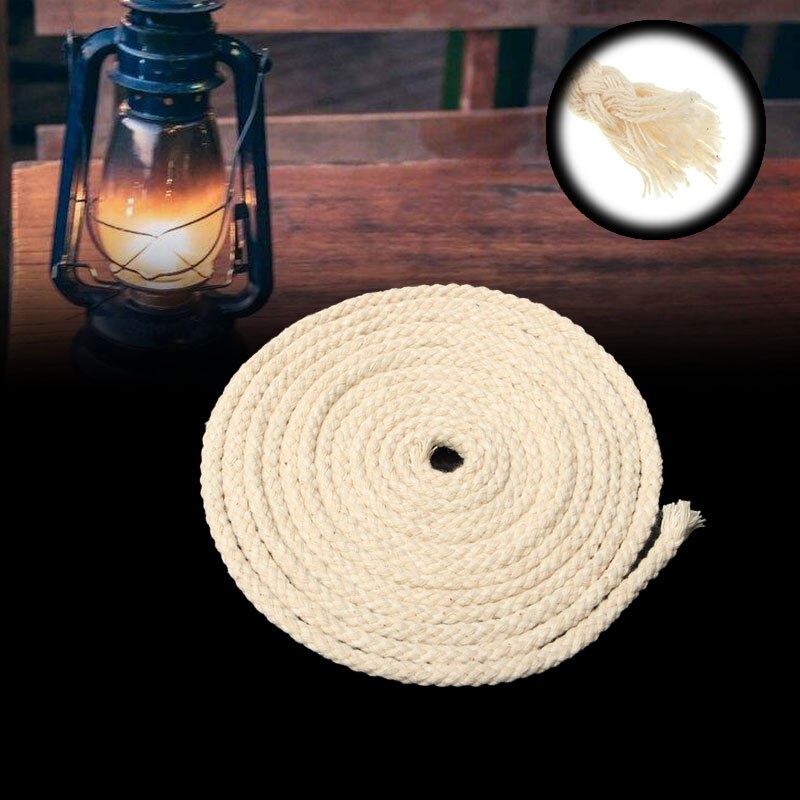 3m Cotton Alcohol Lamp Wick Burner 6 mm Thick Cotton Thread Coffee Pot Oil Lamp Wick Core DIY Material Dedicated For Teaching