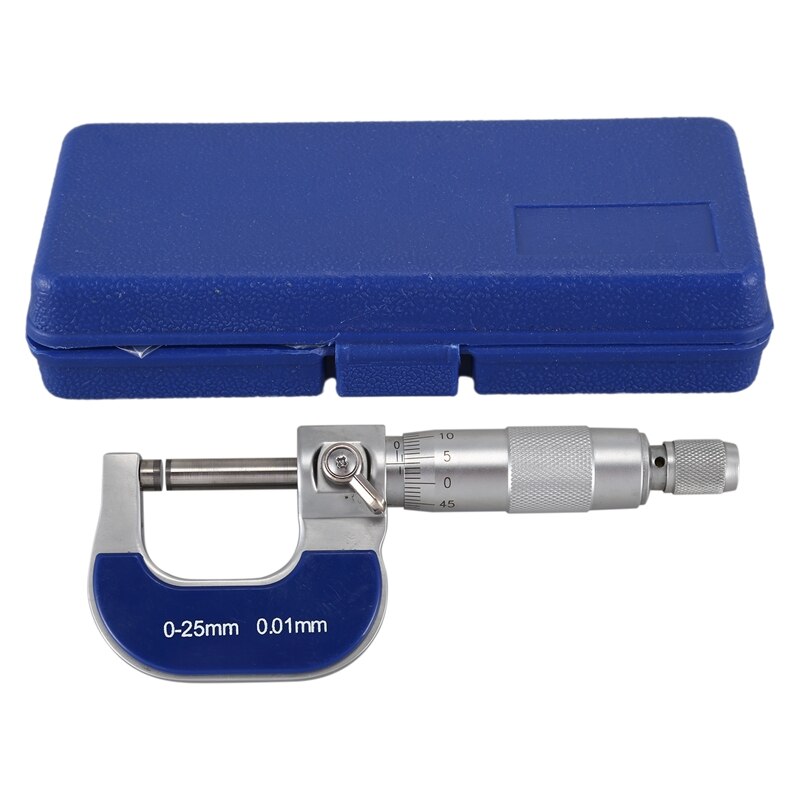 Outside Micrometer Vernier Scale Thickness Measuring Tool 0-25mm Range 0.01mm Resolution: Default Title