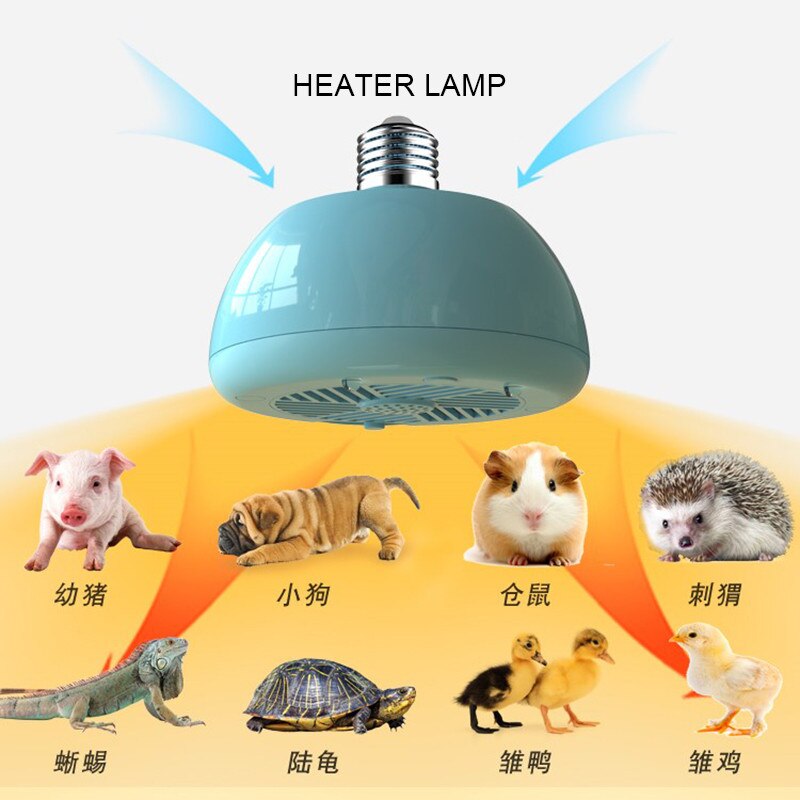 300W Heating Lamp Farm Animal Warm Light Temperature Controller Heater Keep Warming Bulb For Pets Piglets Chickens Dog