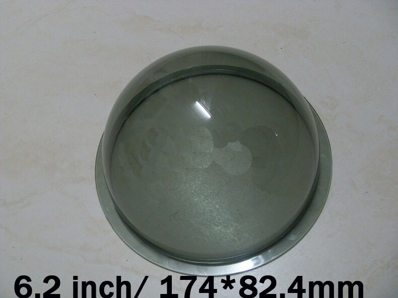 174x82.4mm 6.2 inch Gray black Color Acrylic Plexiglass Outdoor PTZ ip Camera Half ball Dome Housing Cover Antidust Cover