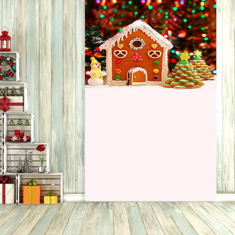 Christmas Tree Backdrop Fireplace Photo Background Snow Ground Wooden Wall Photography Backdrops For Photo Studio Family Decor