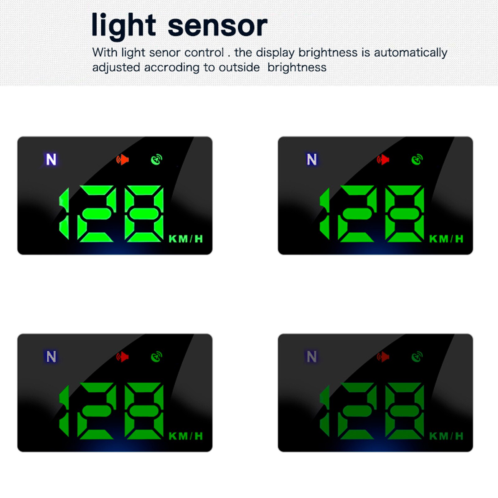 Universal hud head up display gps digital speedometer med mph for biler kilometerteller hastighet 3.5 tommers stor skjerm