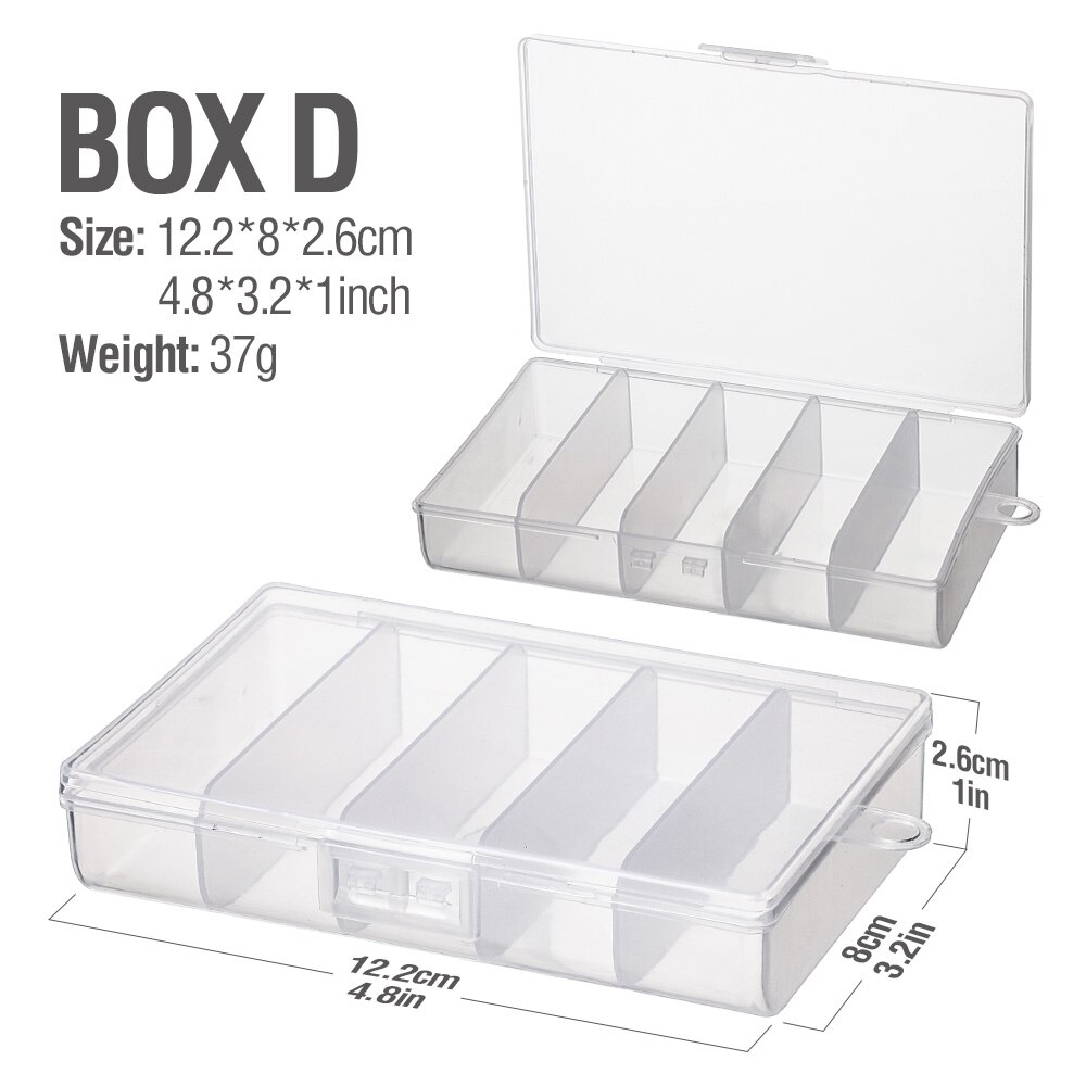 DONQL Fish Lure Hook Organizer Case Connector Plastic Storage Fishhook Box Fishing Tackle Box Fish Tool Accessories Storage Box: D 12.2cm