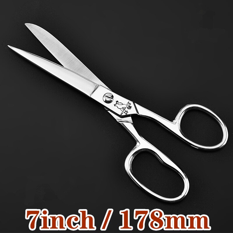 Senior Stainless Steel Tailor Scissors Leather Cutter Fabric Scissors Sewing Shears Fabric Cutter Embroidery Thread: 7inch 178mm