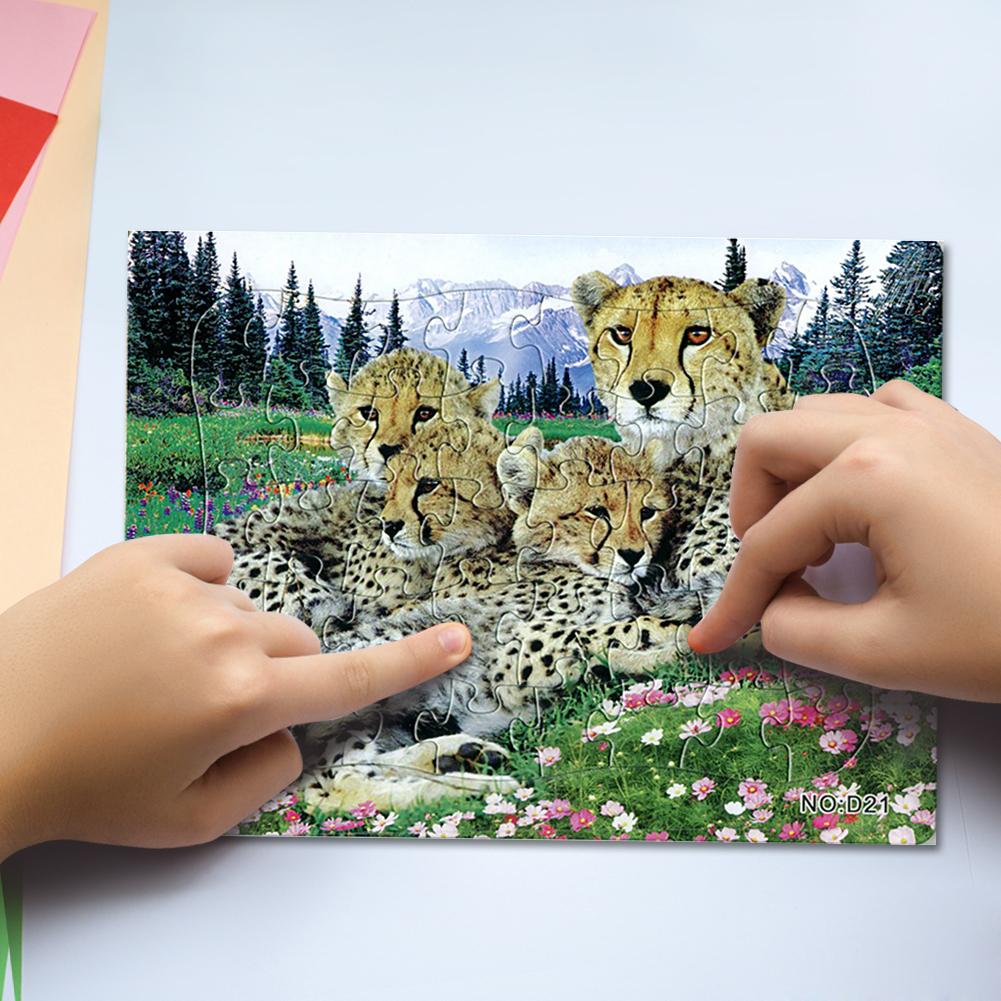 1000 Stuks Schilderen Puzzel Papier Puzzel 40 Slice Wild Dier Wereld Papier Cartoon Puzzel Speelgoed Kinderen Educatief Speelgoed Room Decor