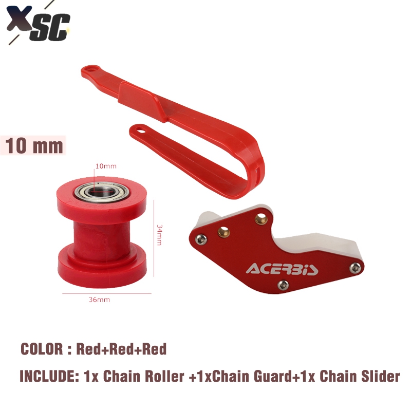 Motorcycle Swingarm Protection Chain Slider Rear Cover Chain Protector Guard Guide Roller Wheel Guard Set Pit Dirt Bike Racing