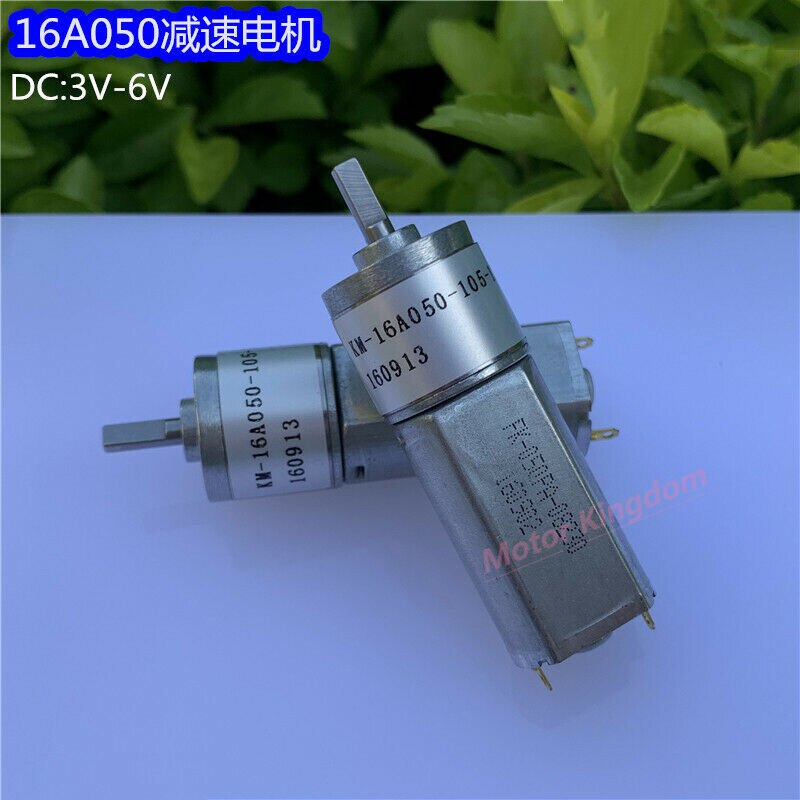 Micro 16MM Full Metal Gear Motor DC 3V 5V 6V 20RPM-55RPM Slow Speed High Torque DIY Robot