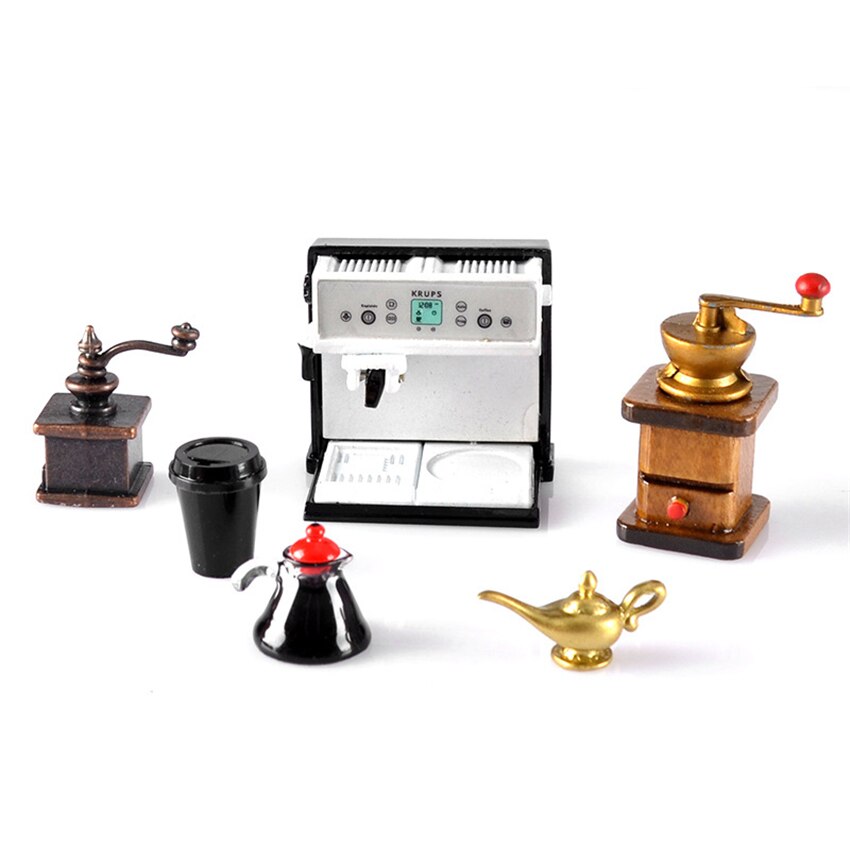 Espresso Accessories Coffee Decorate Mini Coffee Milk Cup Tamper Grinder Ornament Cafe Lovers Barista Model