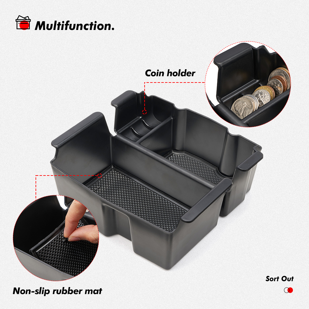 Center Console Organizer Tray For Jeep Wrangler JL/JLU Storage Box For Jeep Gladiator Car Accessories Armrest Box