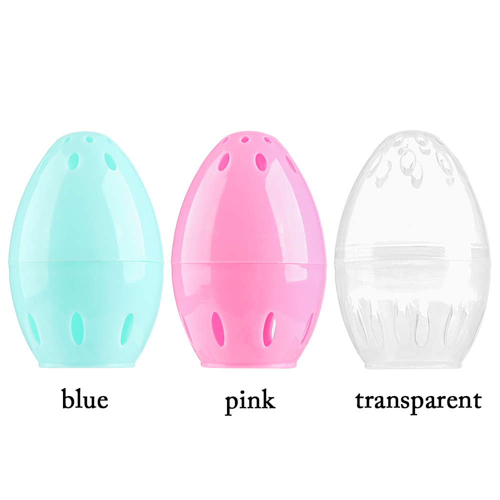Beauty Sponge Stand Storage Case Makeup Puff Holder Empty Cosmetic Egg Shaped Rack Transparent Puffs Drying Box Holder