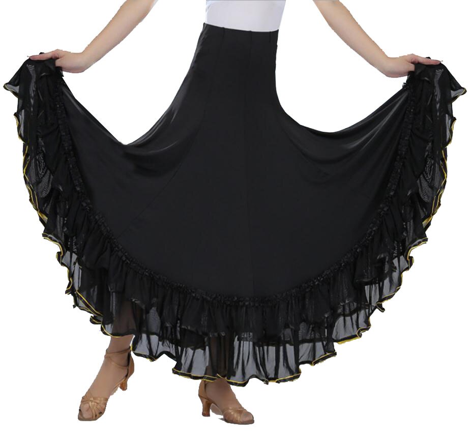 Moderne social flamenco dans spansk kjole firkantet scene performance stor swing nederdel
