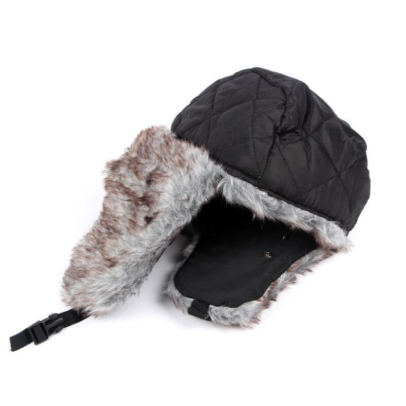 Cappelli Bomber invernali da uomo Ushanka cappello russo uomo cotone pelliccia spessa paraorecchie cappellino ciclismo sci maschera antivento Bomber Cap per donna