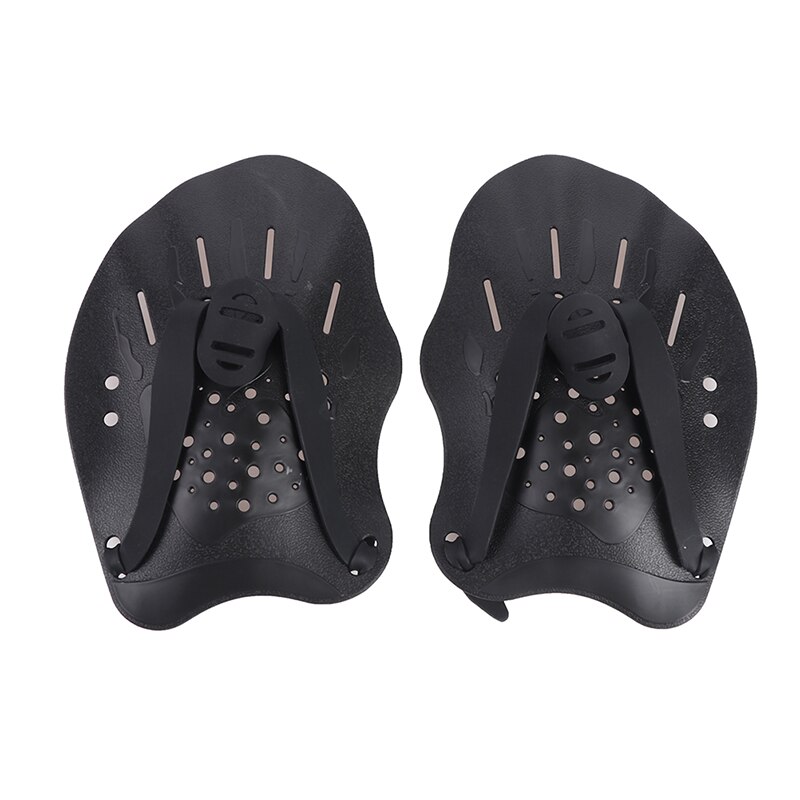 Durable Swimming Paddles Swim Practice Correction Paddling Tools Adjustable Silicone Hand Webbed Gloves: BK
