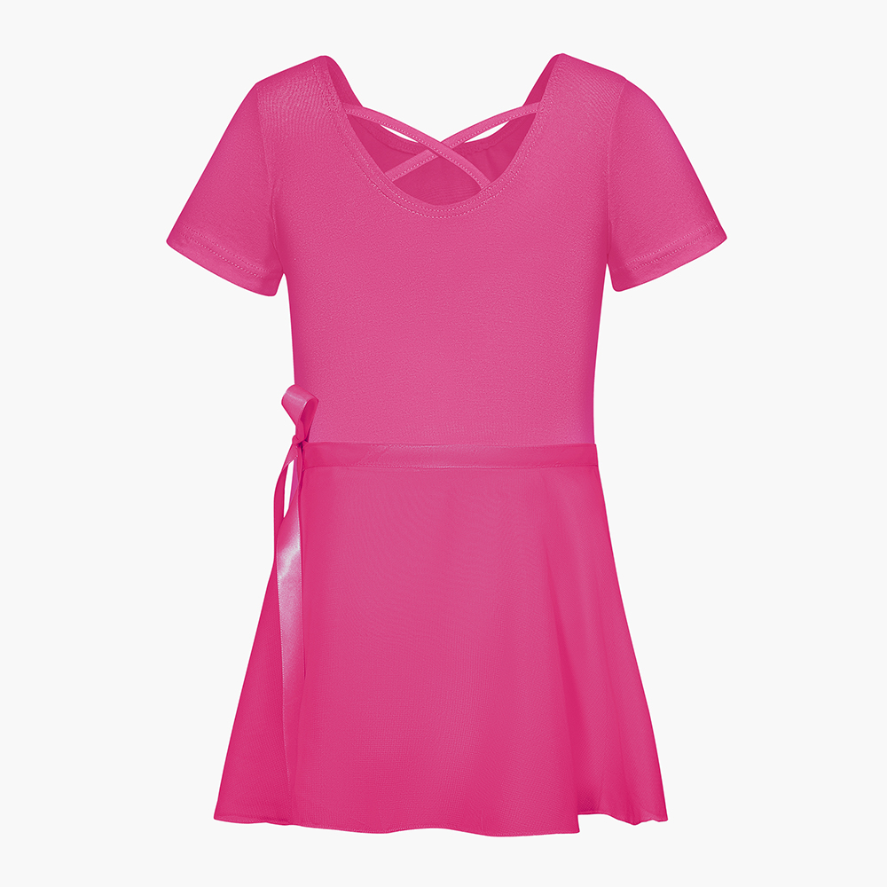 Justaucorps de gymnastique pour filles, jupe de danse, vêtements Tutu de Ballet pour enfants en bas âge, vêtements de danse sur scène à manches courtes