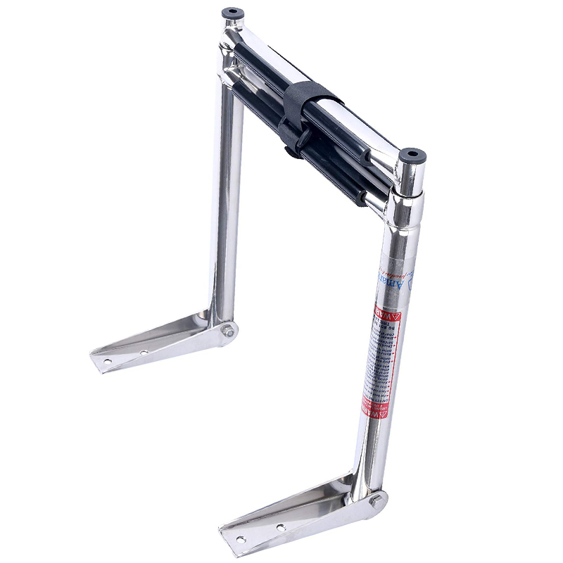 2 Steps Marine Telescoping Ladder Boat Ladder Deck Outboard Swim Step Over Platform Telescoping Ladders
