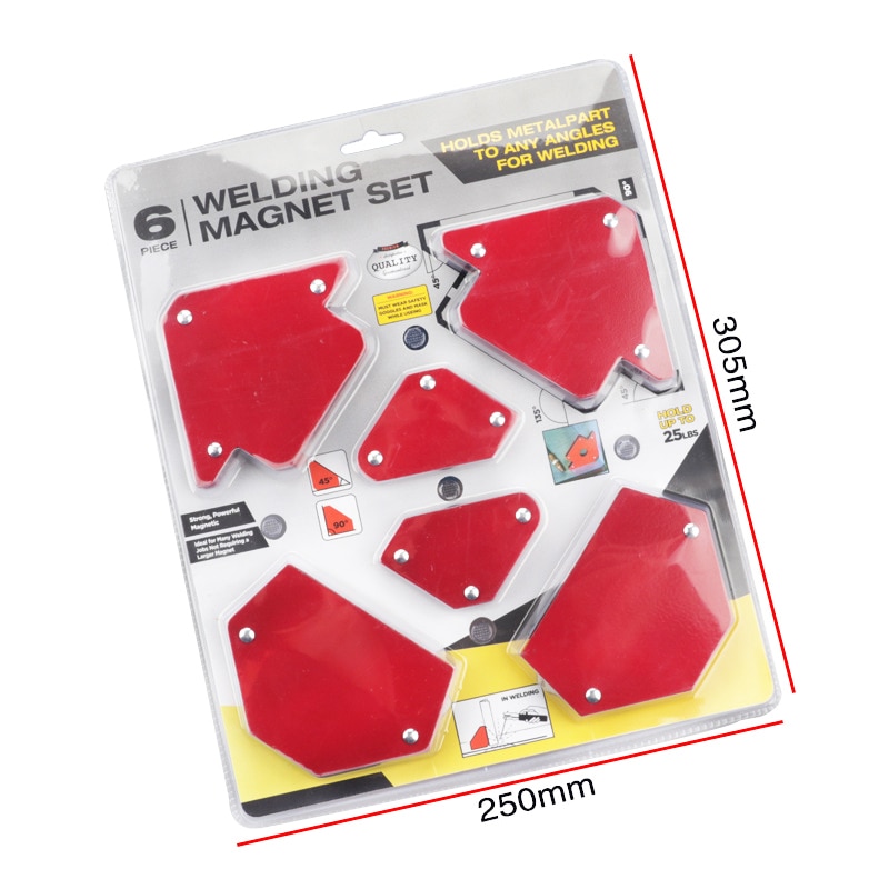 6pcs/set Triangle Welding Positioner Without Switch Magnetic Fixed Angle Soldering Locator Welding Accessories Multi Angles