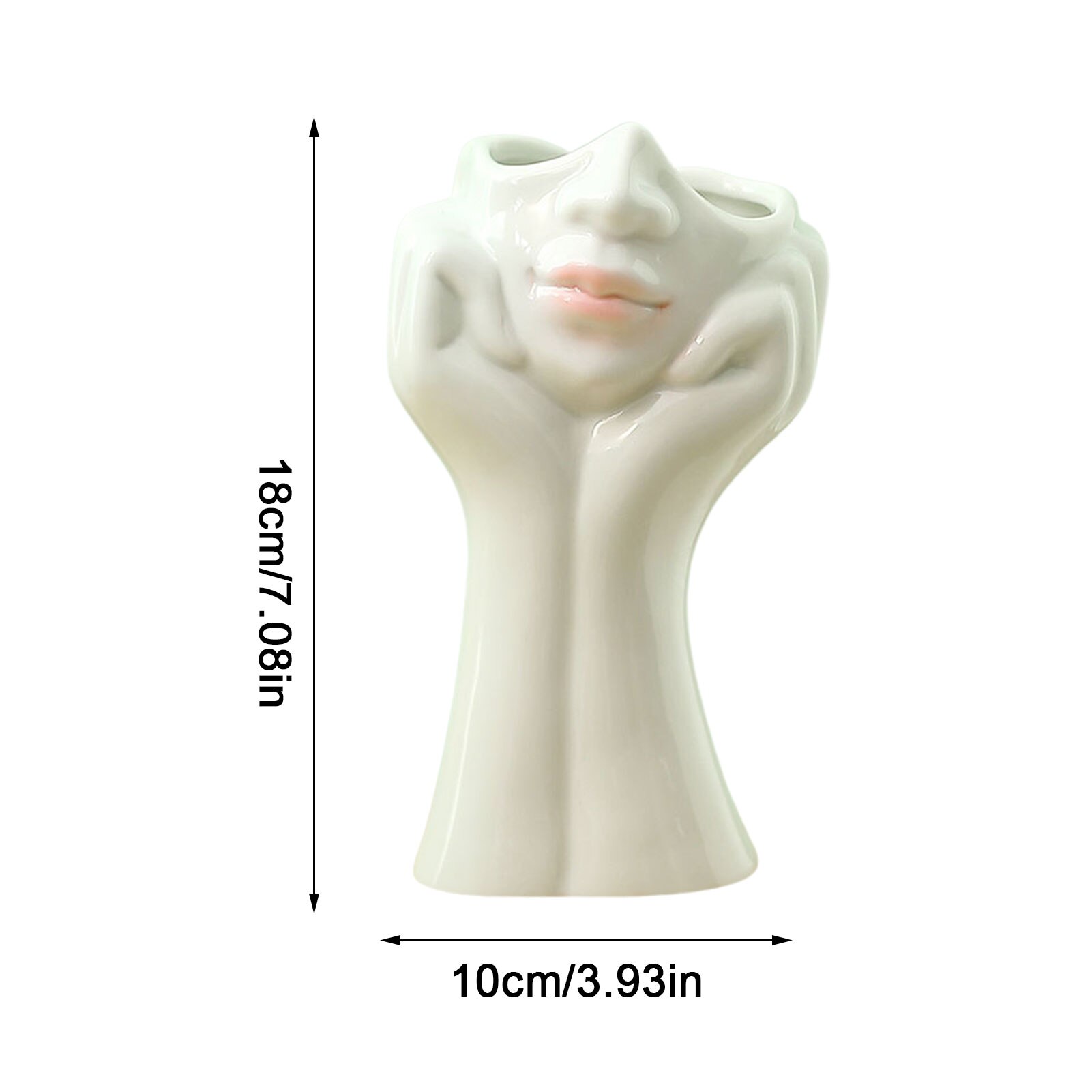 Ceramic Human Face Flower Vase Art Creatrive Sculpture Human Head Abstract Plant Flower Pot Home Decor Arrangement: G