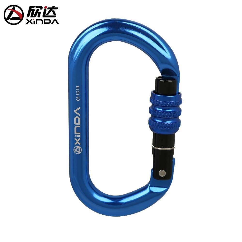 Xinda O-Slot Type Gesp Automatische Veiligheid Master Karabijnhaak Multicolor 5500lbs Crossing Haak Klimmen Rock Bergbeklimmer Apparatuur: Thread Blue