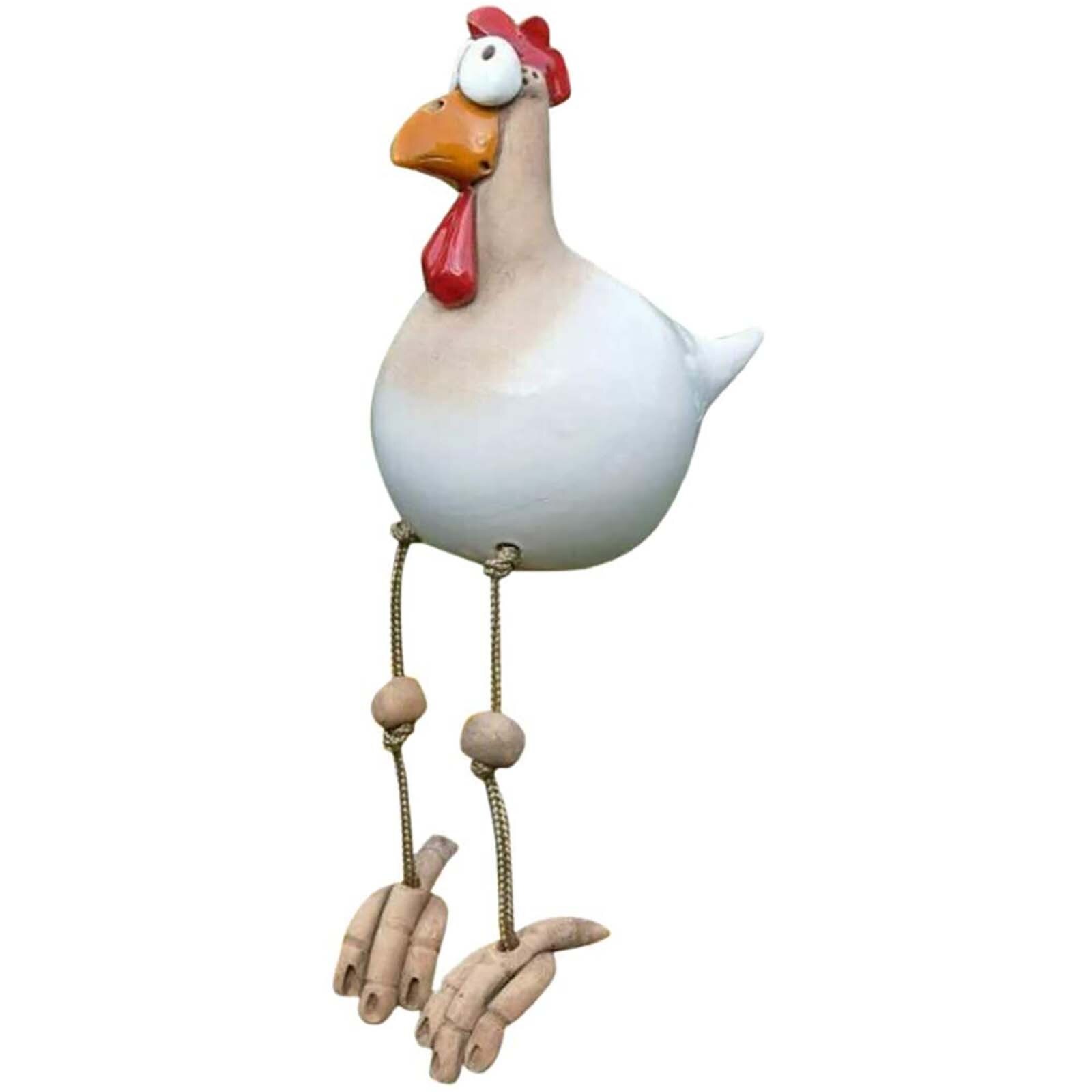 Ceramic Chicken Hilde Garden Decoration Animal Figure Garden Plug Pottery Figure Handcraft Ornament decoration de jardin Jardin: Brown